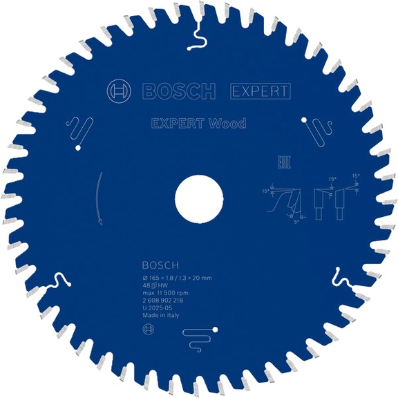 BOSCH EXPERT Wood circular saw blade, 165x20 mm, Z48 2608902218 - EXPERT Wood Circular Saw Blade