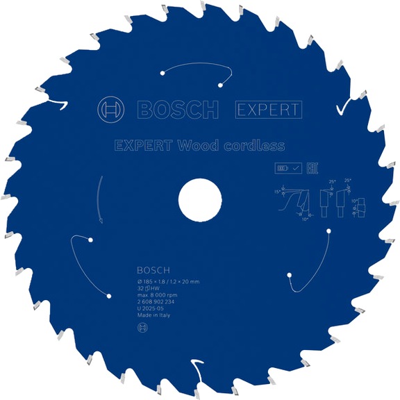 BOSCH EXPERT Wood circular saw blade, 185 x 1.8 x 20 mm, Z32 2608902234 - EXPERT Wood Circular Saw Blade