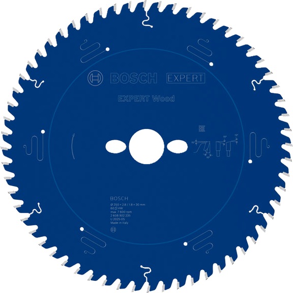 BOSCH EXPERT Wood circular saw blade, 250 x 2.8 x 30 mm, Z60 2608902235 - EXPERT Wood Circular Saw Blade