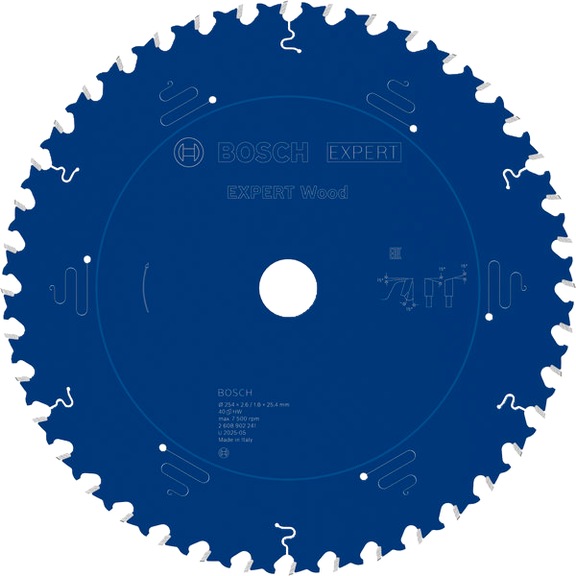 BOSCH EXPERT Wood circular saw blade, 254 x 25.4 mm, Z40 2608902241 - EXPERT Wood Circular Saw Blade