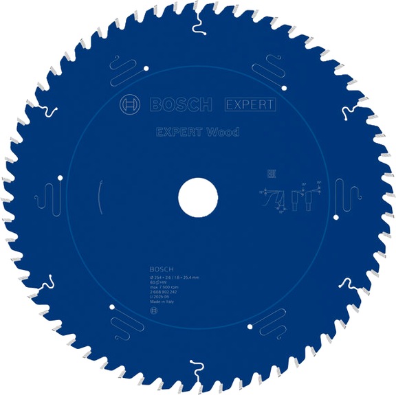 BOSCH EXPERT Wood Kreiss&auml;geblatt, 254x25,4 mm, Z60 2608902242 - EXPERT Wood Kreiss&auml;geblatt