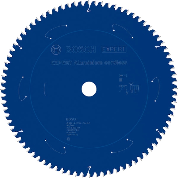 BOSCH EXPERT&nbsp;Aluminium cordless Kreiss&auml;geblatt 305&nbsp;x&nbsp;2,4/1,8&nbsp;x&nbsp;25,4&nbsp;mm Z80 2608902247 - Kreiss&auml;geblatt (-Maschinen)