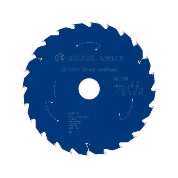 BOSCH EXPERT Wood circular saw blade, 190 x 30 mm, Z24 2608902156 - EXPERT Wood Circular Saw Blade