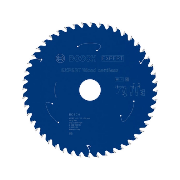 BOSCH EXPERT Wood circular saw blade, 190 x 1.45 x 30 mm, Z48 2608902157 - EXPERT Wood Circular Saw Blade
