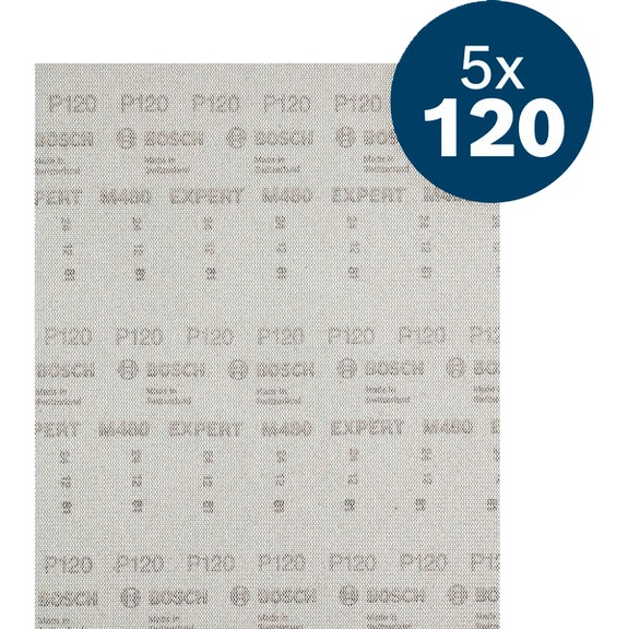 BOSCH EXPERT M480 sanding mesh, 230 x 280 mm, K120, 5 pieces 2608902505 - EXPERT M480 Abrasive Mesh