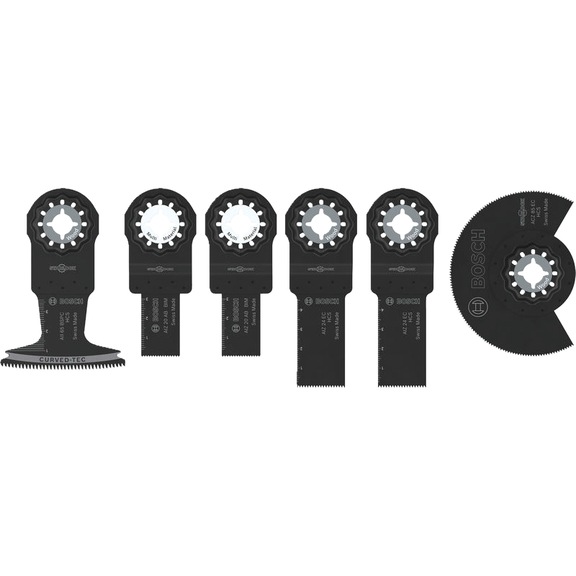 BOSCH Holz- und Weichmetall-Blatt-Set f&uuml;r Multifunktionswerkzeuge 6-teilig 2608669334 - S&auml;geblatt (Teile)