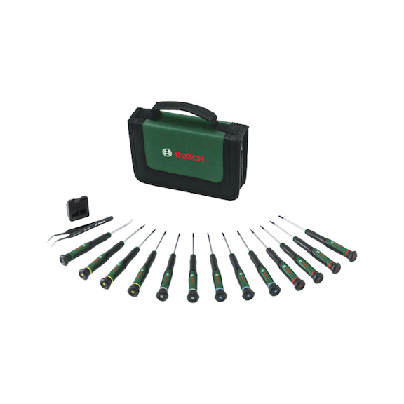 BOSCH Hand tools Precision screwdriver set, 15-piece 1600A039J4 - Screwdriver set