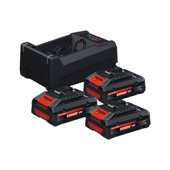 BOSCH Starter set EXBA18V-40 + GAL12V/18V-80 0615V0005X - Battery pack