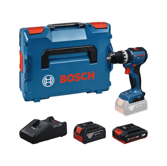 BOSCH GSB18V-52 cordless impact drill/driver, 1 x GBA 18V 2 Ah, 1 x GBA 18V 4 Ah 06019S0122 - Impact drill (cordless)