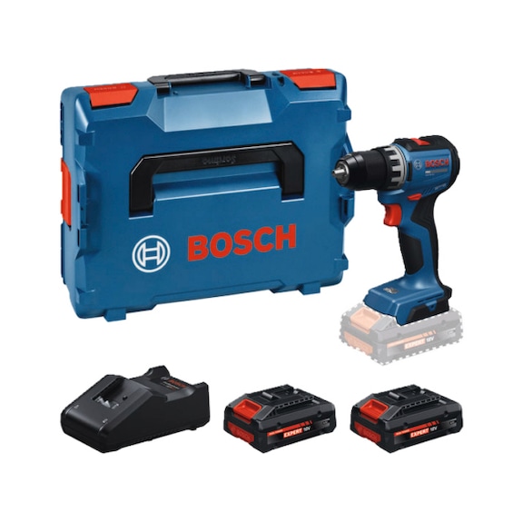 BOSCH GSR18V-52 cordless drill/driver, 2 x EXBA18V-40 in L-BOXX 06019S002C - Drill driver (cordless)