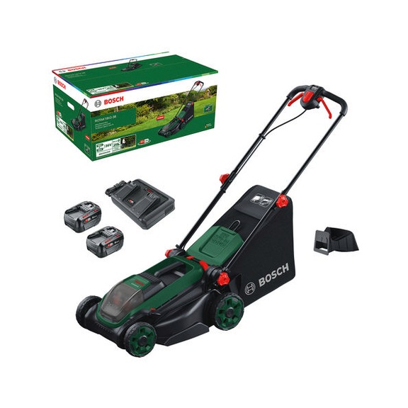 BOSCH Akku-Rasenm&auml;her ROTAK18V2-38, 2x Akku PBA 18V 4.0Ah 06008B9M00 - Rasenm&auml;her (Akku)