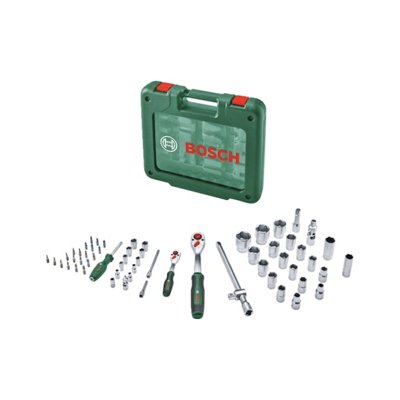 BOSCH Handwerkzeuge 1/4 Zoll- + 1/2 Zoll-Ratschen-Set 60-teilig 1600A039J8 - Handwerkzeug (Teile)
