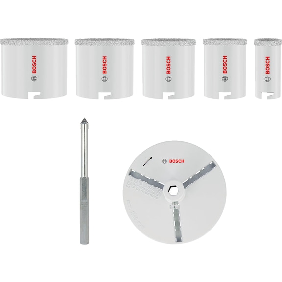 BOSCH Brick and Soft Tile Lochs&auml;gen-Set mit Aufsteckhalter 2608594539 - Lochs&auml;gen-Satz