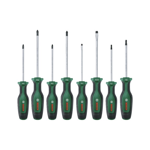 BOSCH Handwerkzeuge Schraubendreher-Set, 8 teilig 1600A02BX8 - Schraubendreher-Set