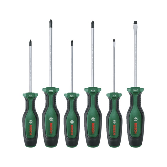 BOSCH Hand tools Screwdriver set, 6-piece 1600A02BX7 - Assortment of tools/toolbox