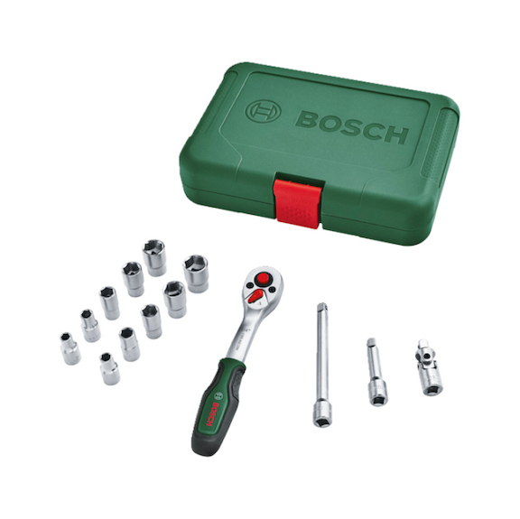 BOSCH Hand tools 1/4-inch ratchet set, 14-piece 1600A02BY0 - Socket set