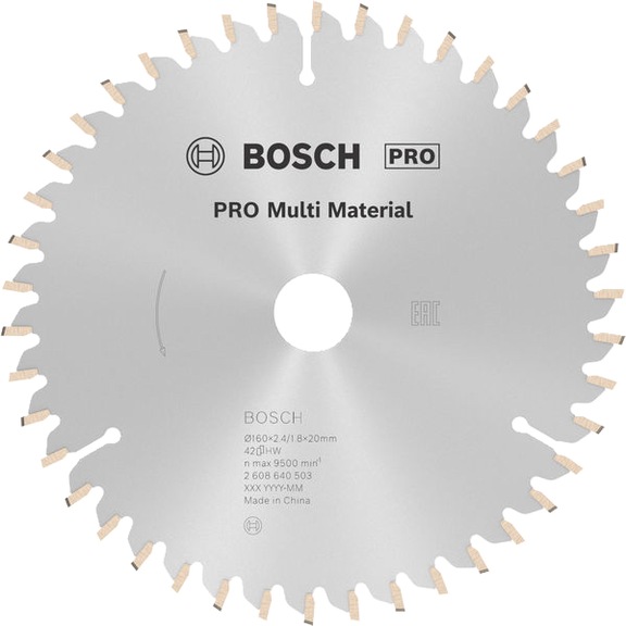 BOSCH PRO Multi-Material Circular Saw Blade, 160 x 2.4 x 20 mm 2608640503 - PRO Multi-material circular saw blade
