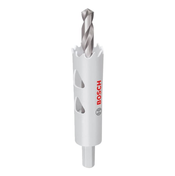 BOSCH Multi-material hole saw with clip-on holder