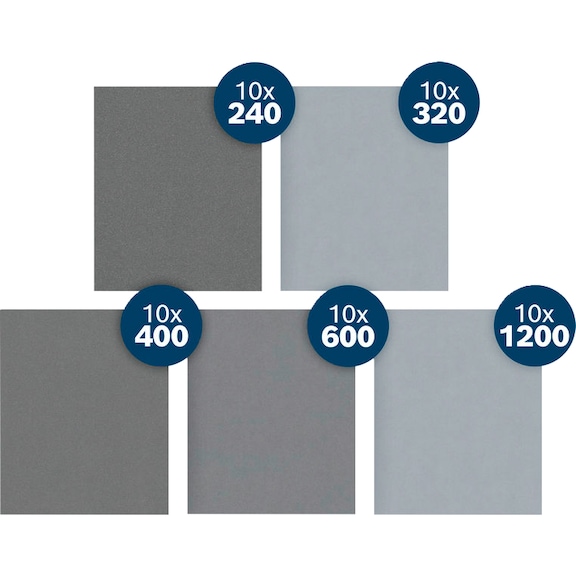BOSCH PRO C355 sanding sheet, 230 x 280 mm, K240/320/400/600/1,200, 50 pieces 2608623330 - PRO C355 Sanding Sheet