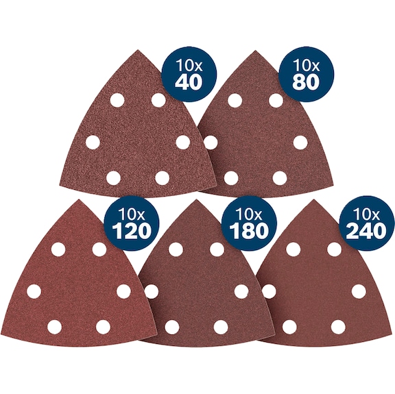 BOSCH PRO F460 Schleifblatt Set 93mm 50-teilig Starter Pack 2608623332 - PRO F460 Schleifblatt