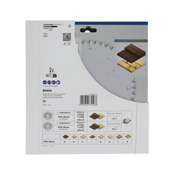BOSCH PRO Wood-Kreiss&auml;geblatt 190 mm, 3 St&uuml;ck, Promo-Pack 2608644731 - EXPERT Wood Kreiss&auml;geblatt