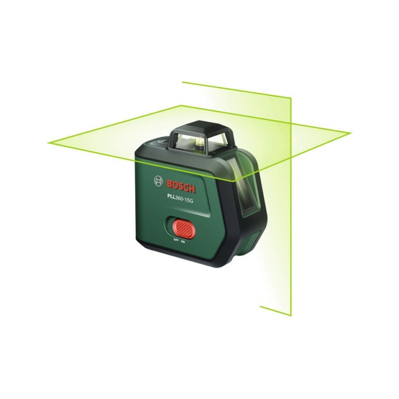 BOSCH Cross-line laser PLL360-15G, 1 x BA 3.6V 2.0Ah battery 0603663K00 - Cross-line laser