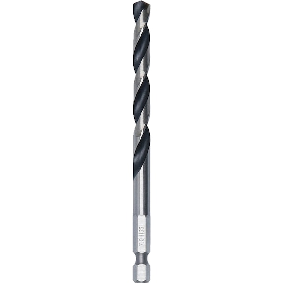 BOSCH Metal HSS twist drill, 7 x 69 x 109 mm, HEX 1/4 shank 2608577877 - Metal HSS twist drill