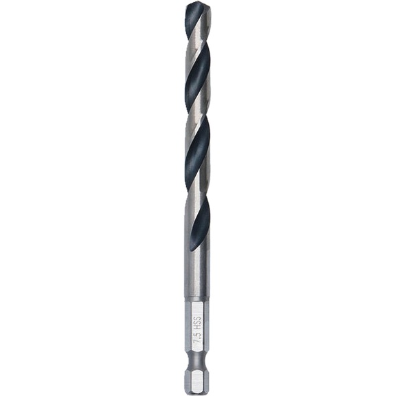 BOSCH Metal HSS Spiralbohrer, 7,5 x 69 x 109 mm, HEX 1/4 Schaft 2608577878 - Metal HSS Spiralbohrer