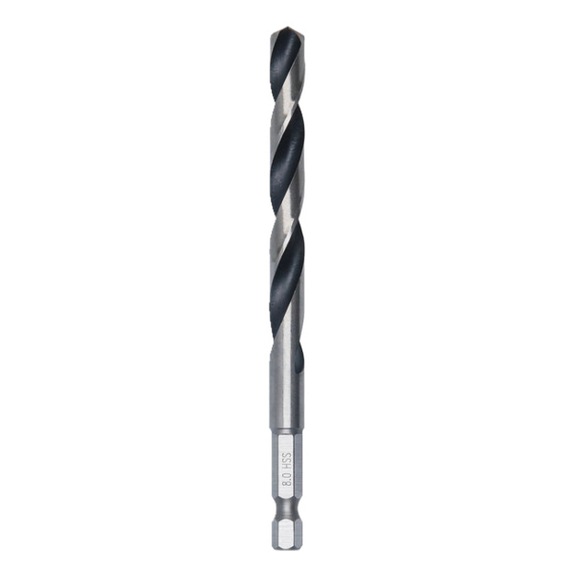 BOSCH Metal HSS twist drill, 8 x 75 x 117 mm, HEX 1/4 shank 2608577879 - Metal HSS twist drill