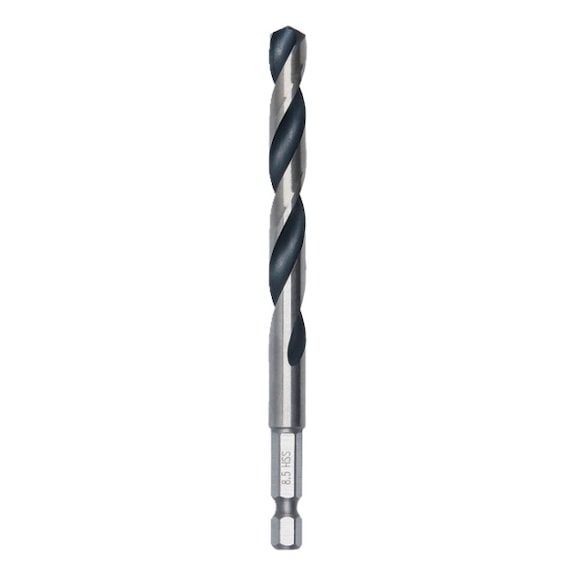 BOSCH Metal HSS twist drill, 8.5 x 75 x 117 mm, HEX 1/4 shank 2608577880 - Metal HSS twist drill
