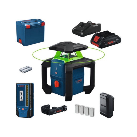 BOSCH Rotationslaser GRL18V-3-31G, 1 x Akku ProCORE18V 4.0Ah in L-BOXX 0601061G00 - Rotationslaser