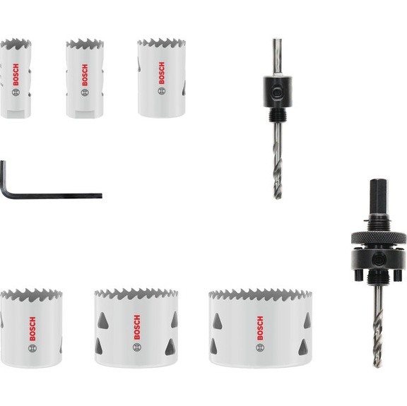 BOSCH Multi Material Lochs&auml;gen-Set mit Gewinde, 20;25;32;38;51;64x40 mm 2608594613 - Lochs&auml;gen-Satz