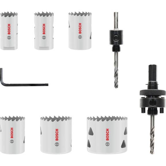 BOSCH Multi Material Lochs&auml;gen-Set mit Gewinde, 24;27;32;35;40;52x40 mm 2608594614 - Lochs&auml;gen-Satz