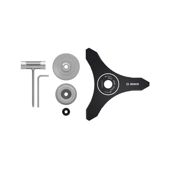 BOSCH Accessories for cordless brush cutters: 3-tooth brush cutter blade set F016800663 - Grass trimmer accessories (motorized)