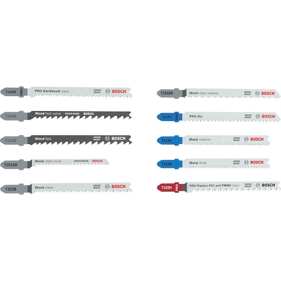 BOSCH Stichs&auml;geblatt Set Multi Material, 10 teilig 2607012073 - S&auml;geblatt f&uuml;r Stichs&auml;ge