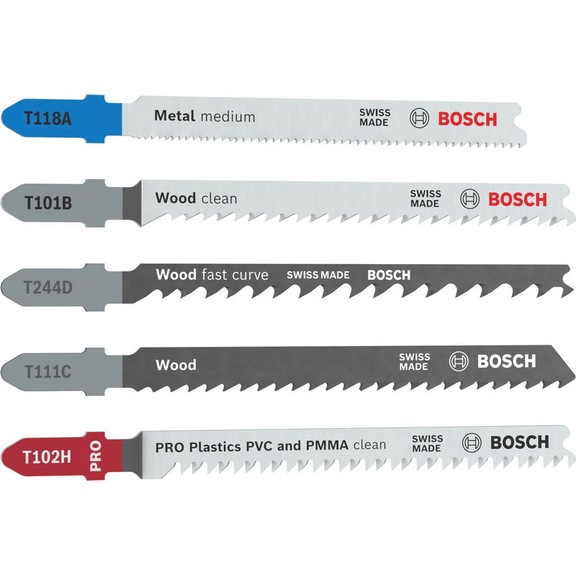 BOSCH Stichs&auml;geblatt Set Multi Material, 5 teilig 2607012075 - S&auml;geblatt f&uuml;r Stichs&auml;ge