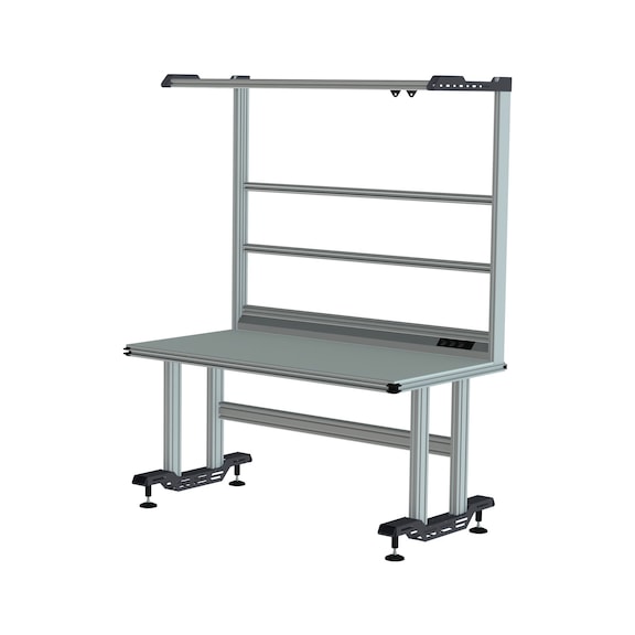 CLIP-O-FLEX Sitz-Systemarbeitsplatz mit Aufbau - Sitz-Systemarbeitsplatz