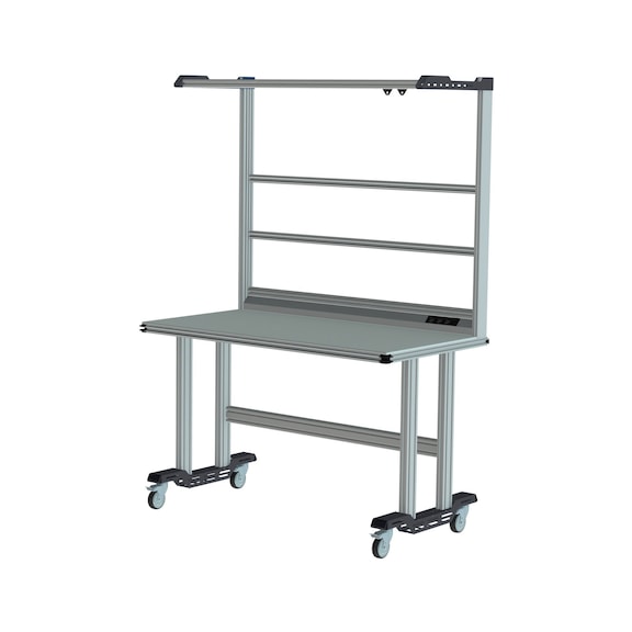 CLIP-O-FLEX Mobiler Steh-Systemarbeitsplatz mit Aufbau - Mobiler Steh-Systemarbeitsplatz
