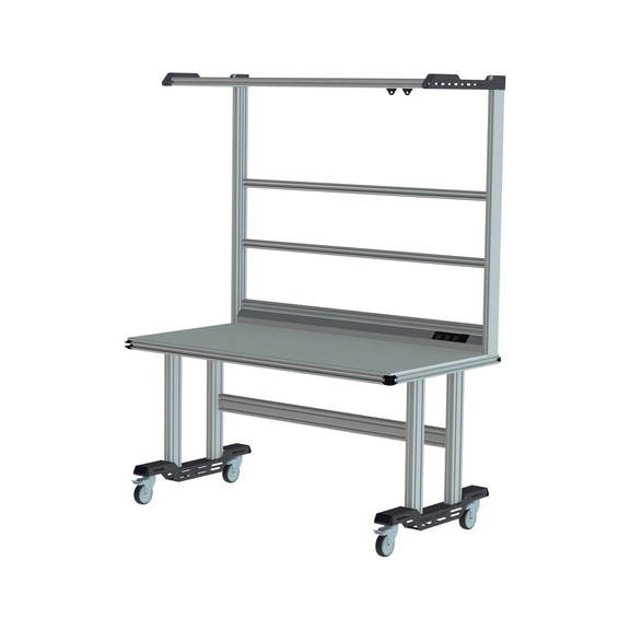 CLIP-O-FLEX Mobiler Sitz-Systemarbeitsplatz mit Aufbau - Mobiler Sitz-Systemarbeitsplatz