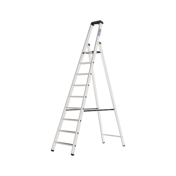 ATORN Aluminium step ladder, 1x9 steps - Aluminium step ladder