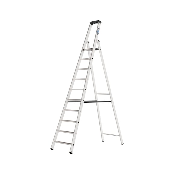 ATORN Aluminium step ladder, 1x10 steps - Aluminium step ladder