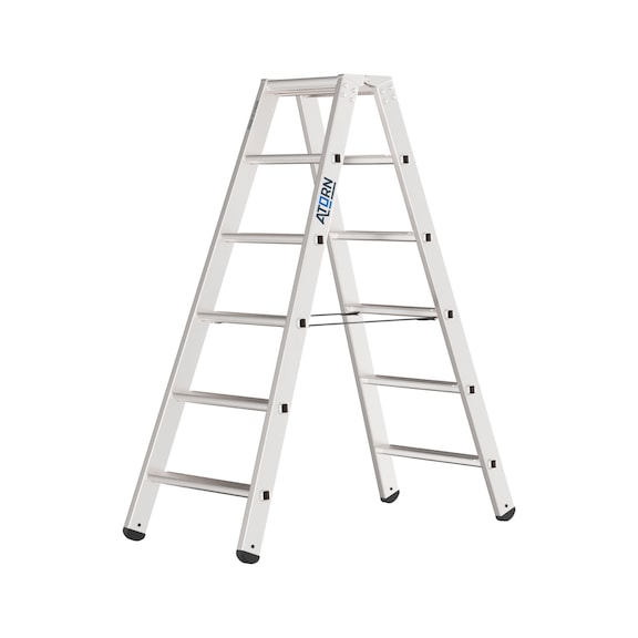ATORN Aluminium step ladder, 2x6 steps - Aluminium step ladder 