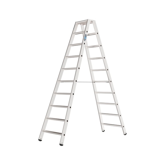 ATORN Aluminium step ladder, 2x10 steps - Aluminium step ladder 