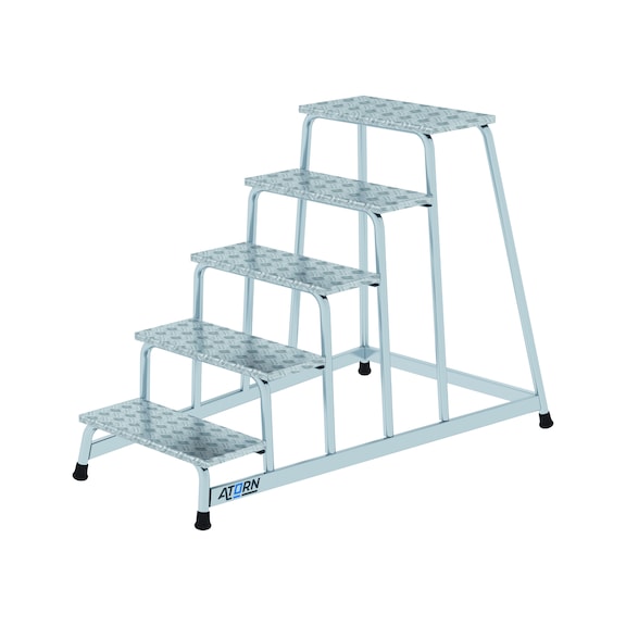 ATORN Aluminium machine step, 5 steps |PROMOTION - Aluminium service platforms |PROMOTION