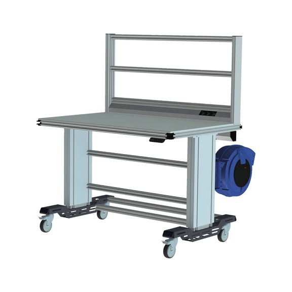CLIP-O-FLEX Mobiler h&ouml;henverstellbarer Computerarbeitsplatz - Computerarbeitsplatz