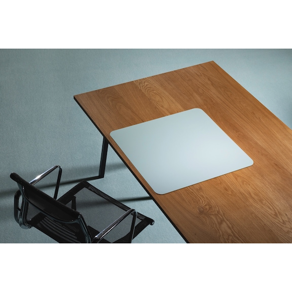 RS OFFICE PRODUCTS Purosens Stijl desk pad, 60 cm x 60 cm, Soft Aqua - Desk pad Purosens Stijl