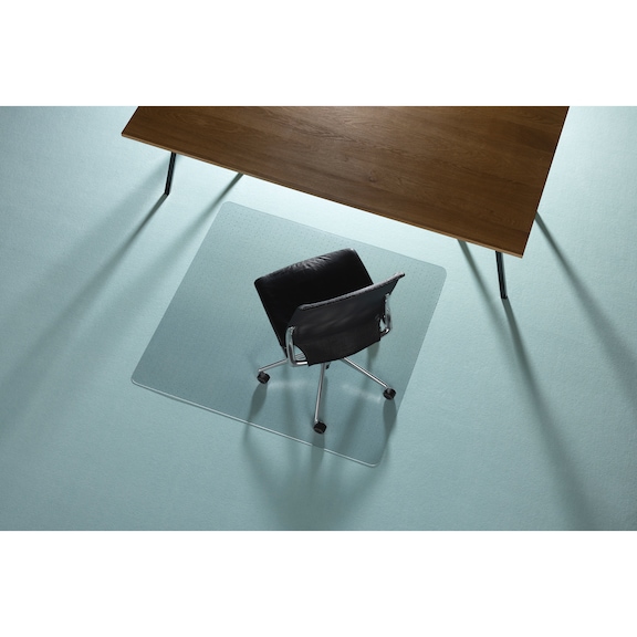 RS OFFICE PRODUCTS Bodenschutzmatte Duragrip Meta, Unterseite Ankernoppen, 130 x 120 cm - Bodenschutzmatte Duragrip Meta