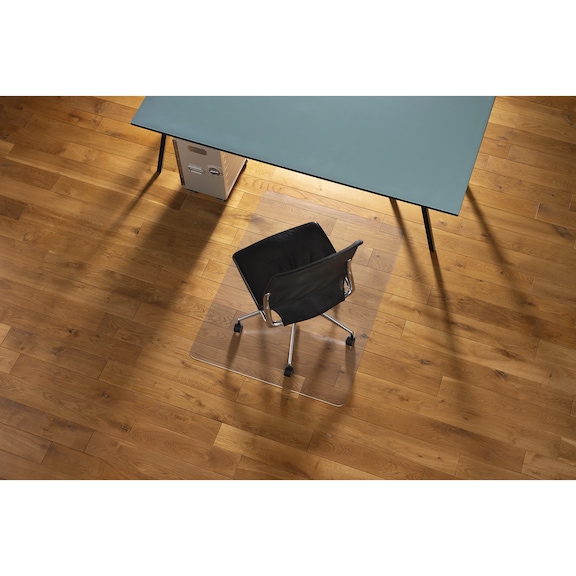 RS OFFICE PRODUCTS Duragrip Meta chair mat, underside with VAB anti-slip coating, 90 cm x 120 cm - Char mat Duragrip Meta