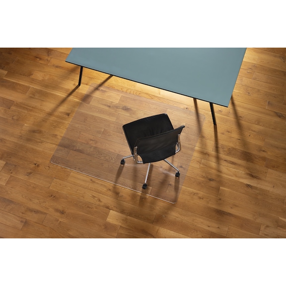 RS OFFICE PRODUCTS Duragrip Meta chair mat, underside with VAB anti-slip coating, 150 cm x 120 cm - Char mat Duragrip Meta