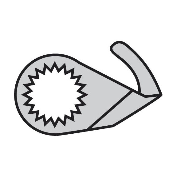 RED ROOSTER Messer gebogen 10 mm f&uuml;r RR-476 475U10 - Druckluftwerkzeug (Zubeh&ouml;r, Sonstiges)